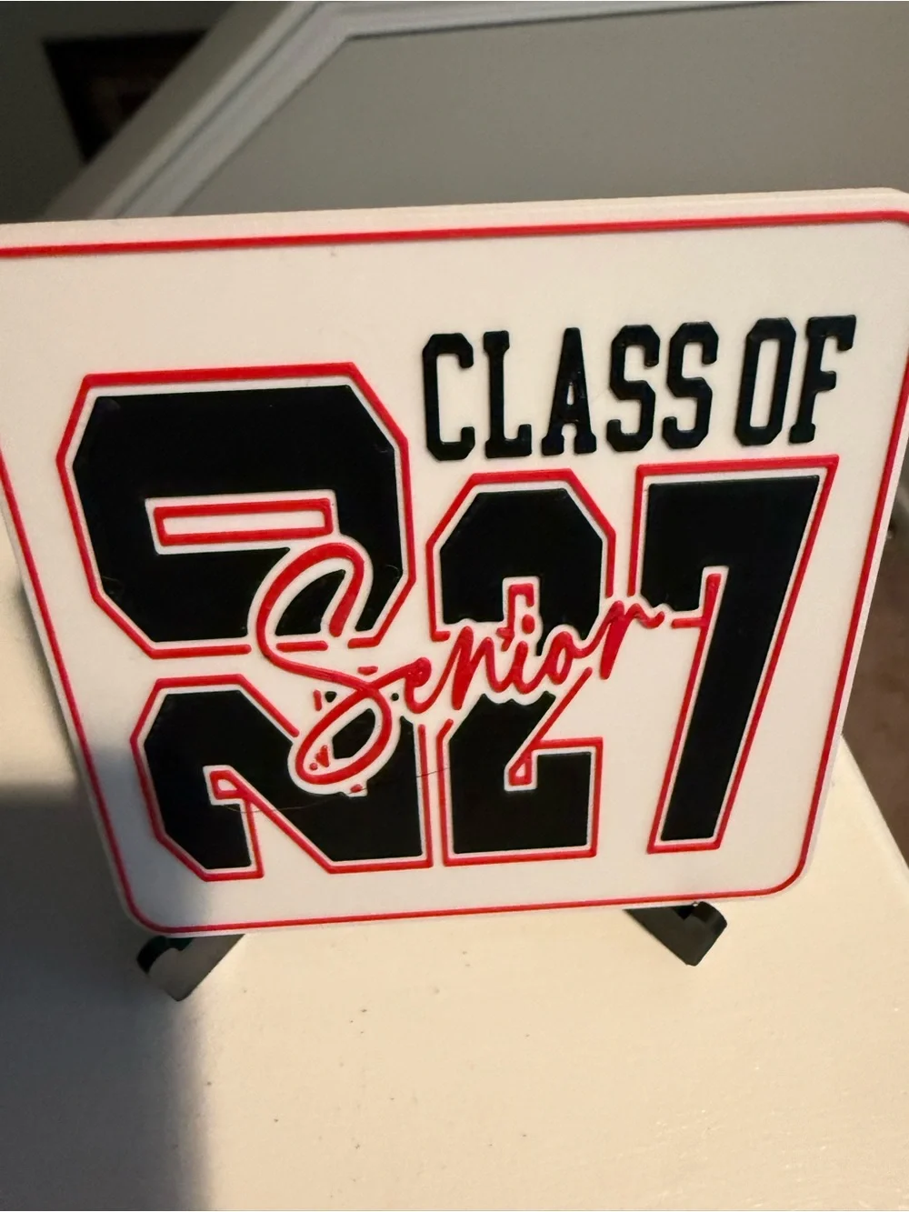 2027 Senior Class of 2027 Red & Black Door Hanger, sign and coaster